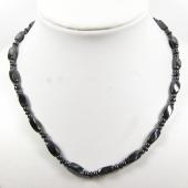 Mens Magnetic Hematite 6x12mm Twist Beads Strands Necklace